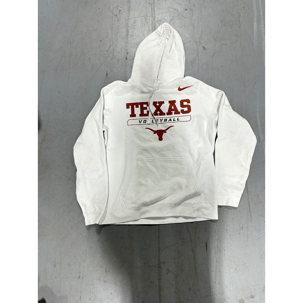 Nike Texas Longhorns Volleyball Hoodie White Burnt Orange Mens Medium Sweatshirt